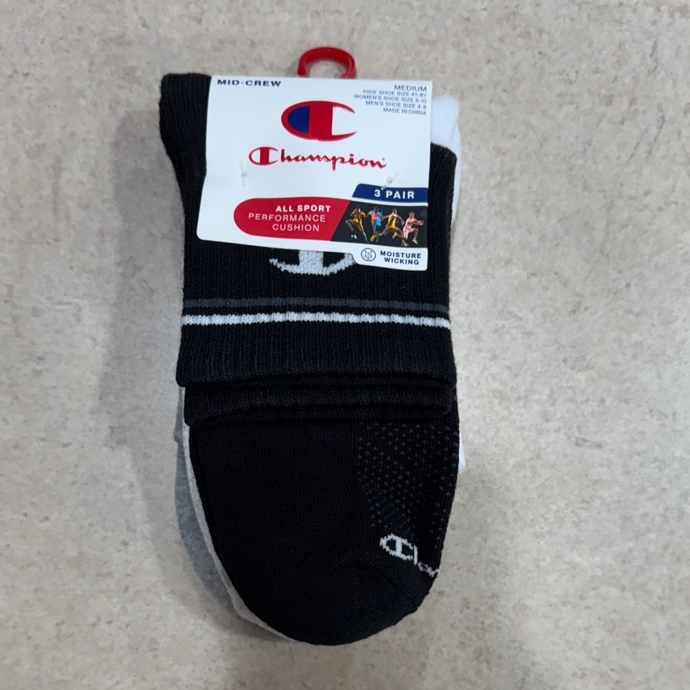 Champion All Sport Performance Cushion Socks - NWT